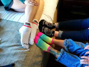 Our fancy new socks!