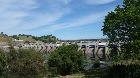 Here they are, the gates that determine river flow. And a kayaker's happiness.
