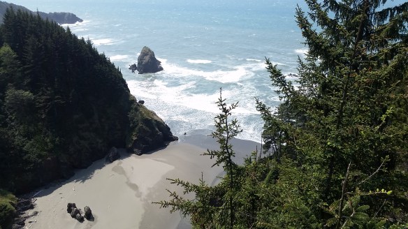 The view from Thomas Creek Bridge, highest bridge in Oregon.