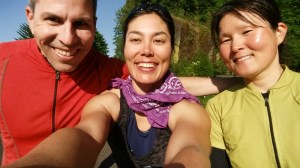 Kevin and Sunyoung and me looking fresh and ready to go at the beginning of our journey together.