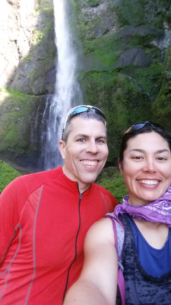 Kevin and me at Multnomah Falls
