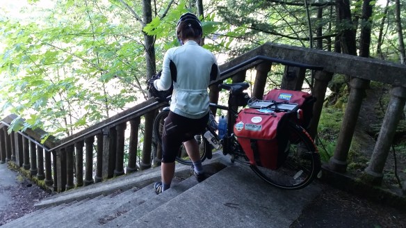 So kind of these stairway designers to put in a little ramp for the bike.