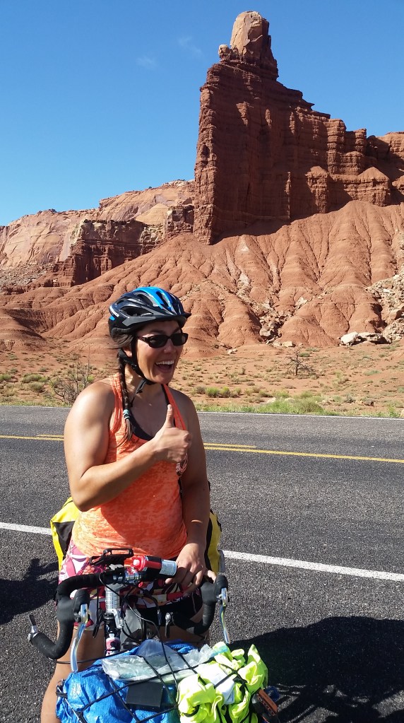 Motorcyclists snapped this picture for me at Capitol Reef.
