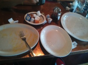 James actually cleaned his plates!