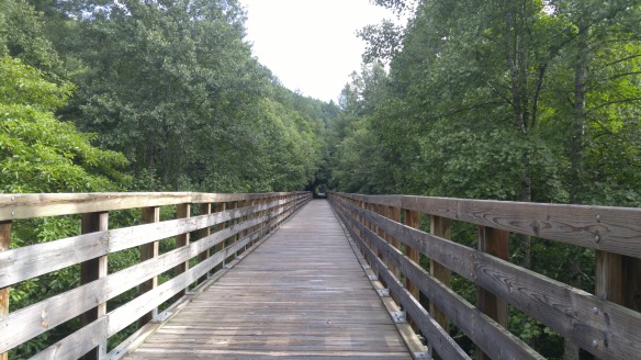 A long bridge on the Virginia Creeper Trail. 