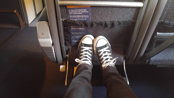 Feet up on the train